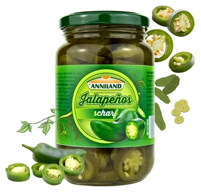 Produktbild von ANNILAND Jalapenos 350g - Eingelegte scharfe grüne Peperoni Chili