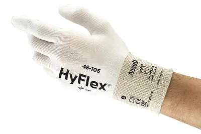 Arbeitshandschuhe Hyflex 48-105, weiß, Größe S, 12 Paar