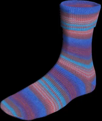 Produktbild von Lang Yarns - Super Soxx Color 4-fach AustrianLakes 0420 blau altrosa