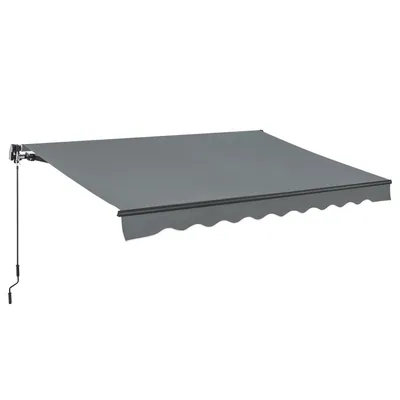 Obrázek produktu pro Markýza 300495, s výklopným ramenem, s klikou, na terasu a balkon - včetně držáku, 300 x 250 cm, šedá