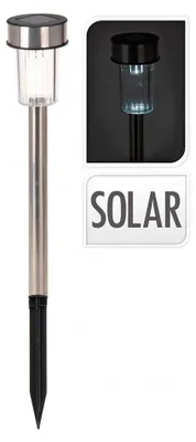 Immagine prodotto di Lampada solare a LED in acciaio inossidabile - con picchetto - circa 36,5 cm