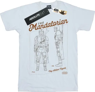 Produktbild von Star Wars - "The Mandalorian Action Figure" T-Shirt für Herren BI47186 (M) (Weiß)