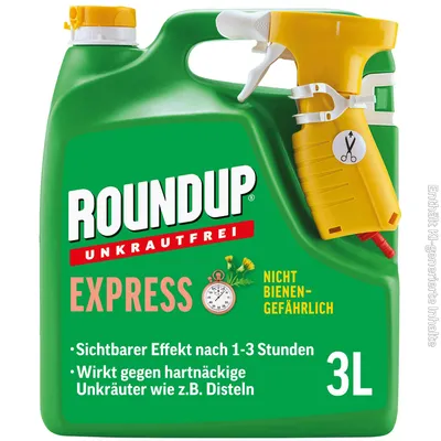Produktbild von Roundup Unkrautfrei Express 3L Drucksprühgerät gegen Unkraut in Ziergärten
