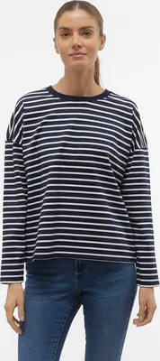 Produktbild von VERO MODA Damen Langarm Bluse, VMABBY LS O-NECK TOP JRS NOOS