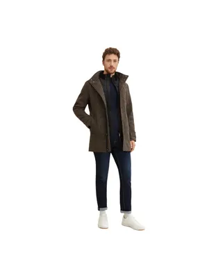 Produktbild von TOM TAILOR Herren Wollmantel mit Innenjacke 1032506, 30509 - Salt Pepper Wool, X