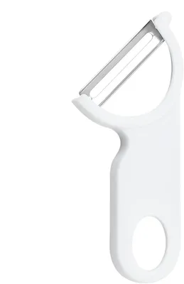 Productafbeelding van Groente Peeler - Aardappelschilmes - Keukenwerk - Unieke Hoekkop - 14 cm lengte - Wit