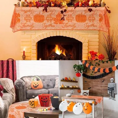Immagine prodotto di Runner da tavola decorativo autunnale - Lunghezza 50,82 cm - Decorazione per la festa d'autunno