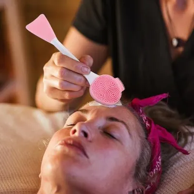 Produktbild von Silikon-Gesichtsreinigungsbürsten für sanftes Peeling, Porenreinigung und tägliche Gesichtspflege, 4 Stück