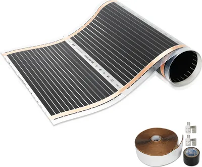 Immagine prodotto di Jiubiaz Riscaldamento Pellicola Radiante Riscaldatore elettrico a pavimento 200x50CM Riscaldamento a pavimento a infrarossi Laminato Flottante 220W/m²