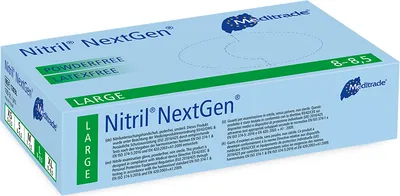 Produktbild von Meditrade® unisex Einmalhandschuhe Nitril® NextGen® blau Größe L 100 St.