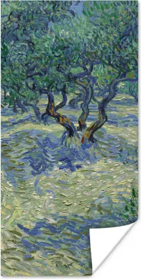 Produktbild von MuchoWow® Poster Der Olivenhain - Vincent van Gogh 80x160 cm - Kinderzimmer