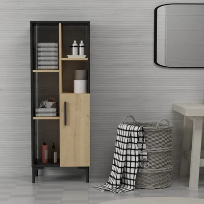 Obrázok produktu pre Skye Decor, Regál - Nobuti (dub zafírový + ?ierna)