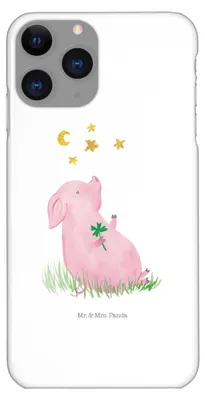 Produktbild von Mr. & Mrs. Panda Iphone 11 Pro Handyhülle Schwein Glück - Weiß - Geschenk, Träume, Sterne, Premium Kunststoff, Handy Case, Lustige Sprüche, Ziele, Motivation