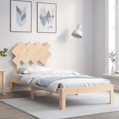 Produktbild von The Living Store Massivholzbett mit Kopfteil