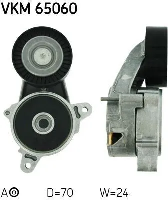 Produktbild von SKF VKM 65060 Spannrolle Keilrippenriemen für MITSUBISHI Outlander II SUV (CWW) für JEEP COMPASS (MK49)