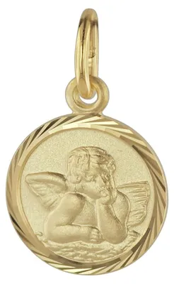 Productafbeelding van Trendor beschermengel hanger, goud 585, artikelnummer 08618