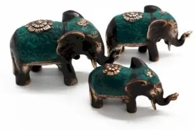 Productafbeelding van Set van 3 - Geluksellephants (verschillende maten)