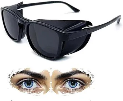 Image de Lunettes anti-allergie pour adultes - Filtre anti-pollens et anti-lumière bleue - Polarisantes - Noires - Anti-buée et protection UV - Étanches