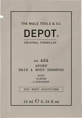 Immagine prodotto di Depot, 600 Body Solutions No. 606, Shower Gel & Shampoo 2-In-1, Botanical Complex, 10 ml