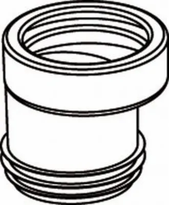 Productafbeelding van Wisa afvoerverbinding voor toilet, model nr. 7, excentrisch, aansluiting 20 mm, wit