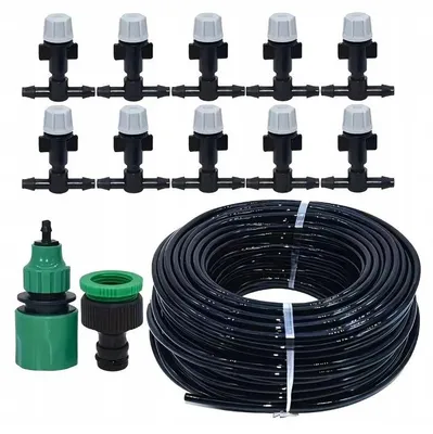 Produktbild von Gartenbewässerungssystem mit Wasservorhang, Sprinkler-Set, 15-teilig, 15 m