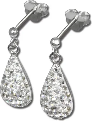Produktbild von SilberDream Damen Ohrringe Tropfen Zirkonia weiß Ohrstecker 925 Silber D2GSO403W