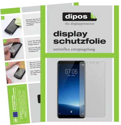 Produktbild von 2x Schutzfolie für Vivo V7 matt Displayschutzfolie Folie Display Schutz dipos