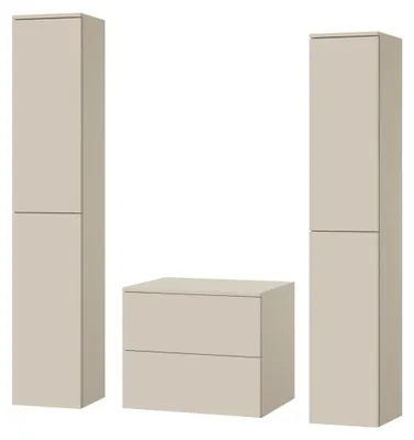 Produktbild von Badezimmerset 3-Teilig: Unterschrank + 2 Hochschränke Color Kaschmir (2S 60 + 2D 160 X2)