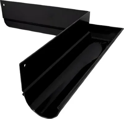 Immagine prodotto di Renoplast R50 Angolo per grondaia in alluminio, angolo esterno 90° nero, grondaia, grondaia per il drenaggio del tetto, profili in lamiera, grondaia a incastro per balcone
