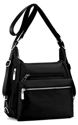 Produktbild von Damen Rucksack Tasche 3 in 1 Handtasche Schultertasche für Alltag und Reisen Schwarz