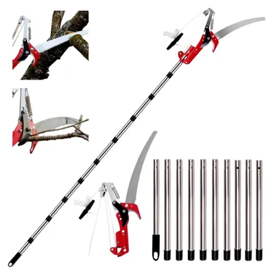 Produktbild von Teleskop-Baumschere mit langer Reichweite, 82–402 cm, leicht und ausziehbar, für das Schneiden von Ästen und Obst