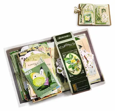 Scrapbook-Zubehörset, 200-teilig, Wunderland-Wald-Motiv, Papier & Sticker
