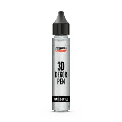 Immagine prodotto di PENTART penna decorativa 3D, glitter, 30 ml, argento