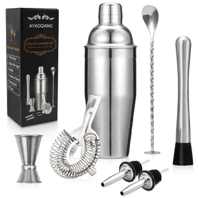 Cocktailshakerset 7-teilig 750 ml Edelstahl Barset