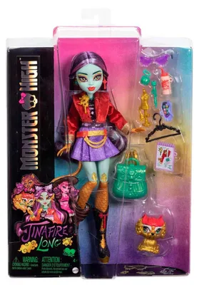 Produktbild von Monster High Jinafire Long Modepuppe mit Haustierhund Cloudy „Yun Yun“ und 7 Accessoires, Modepuppe, Weiblich, 4 Jahr(e), Junge/Mädchen, 290 mm, 250 g