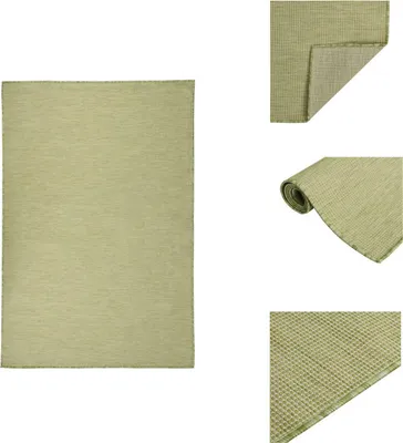 Image de vidaXL Tapis d'extérieur, tissage plat, 120x170 cm, vert - Tapis
