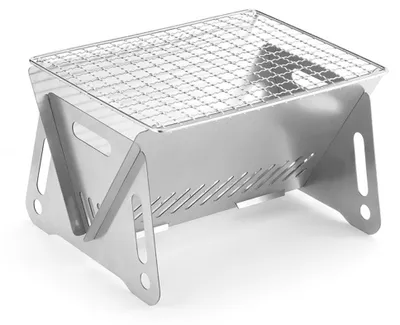 Imagen del producto de INF Estufa plegable de acero inoxidable con rejilla y bolsa de transporte — Cocina portátil compacta para camping
