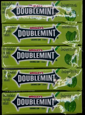 Produktbild von Wrigley‘s Doublemint Kaugummi - 5 Packungen - 5x 5 Streifen - 25 Stück