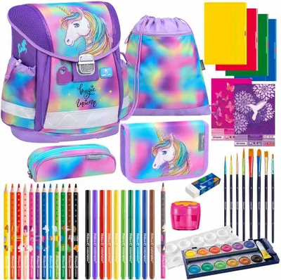 Produktbild von Belmil Schulranzen Set Classy Unicorn Mane Rainbow Color 14-teilig