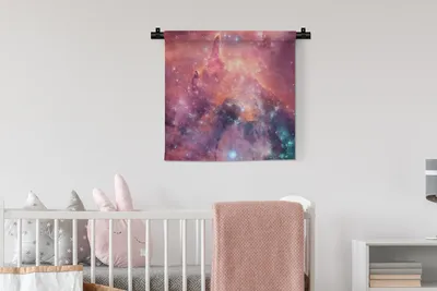 Produktbild von MuchoWow® Wandteppich Wandbehang Weltraum - Sterne - Universum 60x60 cm Tapisserie Dekoration Wandtuch - Dekorationen - Wand Decke