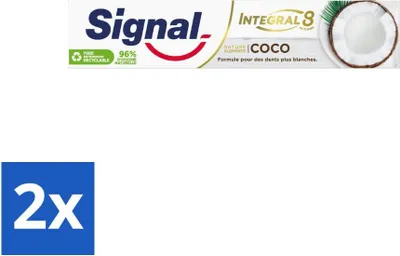 Produktbild von Signal – Integral & Actions – Zahnpasta – Natürliche Inhaltsstoffe – Kokosnuss – Für weiße Zähne – 75 ml - Vorteilspack - 2 Stücke
