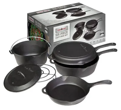 Camp Chef 6-teiliges Gusseisen-Set