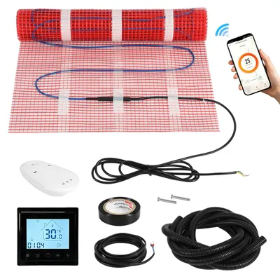 Produktbild von ISOISL Elektrische Fußbodenheizung 150 W/m² 3 m² mit WiFi Thermostat, Heizmatte für Fliesen und Bad