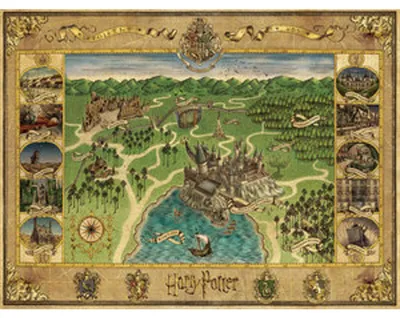 Immagine prodotto di Ravensburger 1500p La mappa Hogwarts Harry Potter
