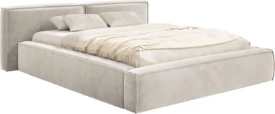 Produktbild von Selsey Tilves Low – Polsterbett 180x200 mit Bettkasten und Lattenrost, Velours, greige