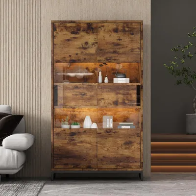 Obrázok produktu pre Vitrína s LED osvetlením, 2 zásuvky, akryl, čierna, 138x40x80 cm