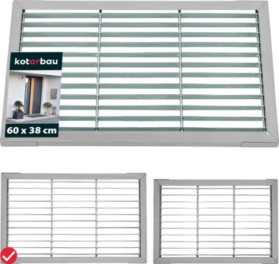 Immagine prodotto di KOTARBAU® Zerbino da esterno 60x40 cm in metallo zincato zerbino da ingresso zerbino da interno zerbino da esterno zerbino da porta zerbino zerbino da porta zerbino antipolvere zerbino da esterno zerbino da esterno