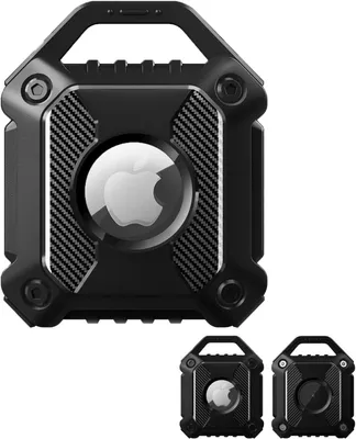 Obrázek produktu pro Ochranné pouzdro pro Airtag Apple Airtags s kroužkem na klíče pro Airtags – ochrana – ochrana proti pádu – pro zaměstnance společnosti – Noir Noir