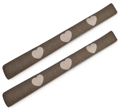 Immagine prodotto di Beautissu Set di 2 paraspifferi lunghi 120 cm Tuuli HR, marroni