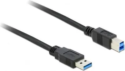 Produktbild von DELOCK USB Kabel USB3.0 A -> B St/St 2.00m schwarz